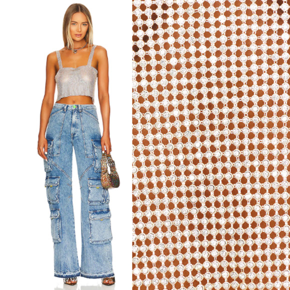 superdown Silver Metallic Crop Top - Picture 2 of 5